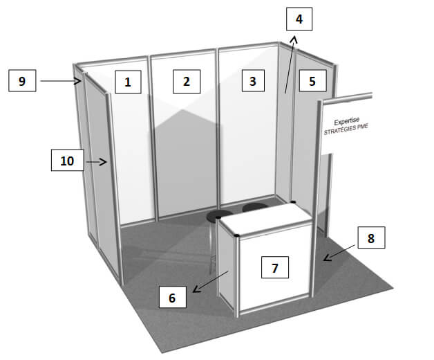 Booth dimensions